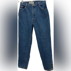 Vintage Mixed Blues Mom Jeans S High Rise Straight Tapered Buttoned Ankles Y2K